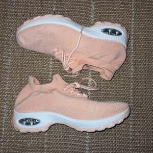 Women's Peach Knit Sneakers New